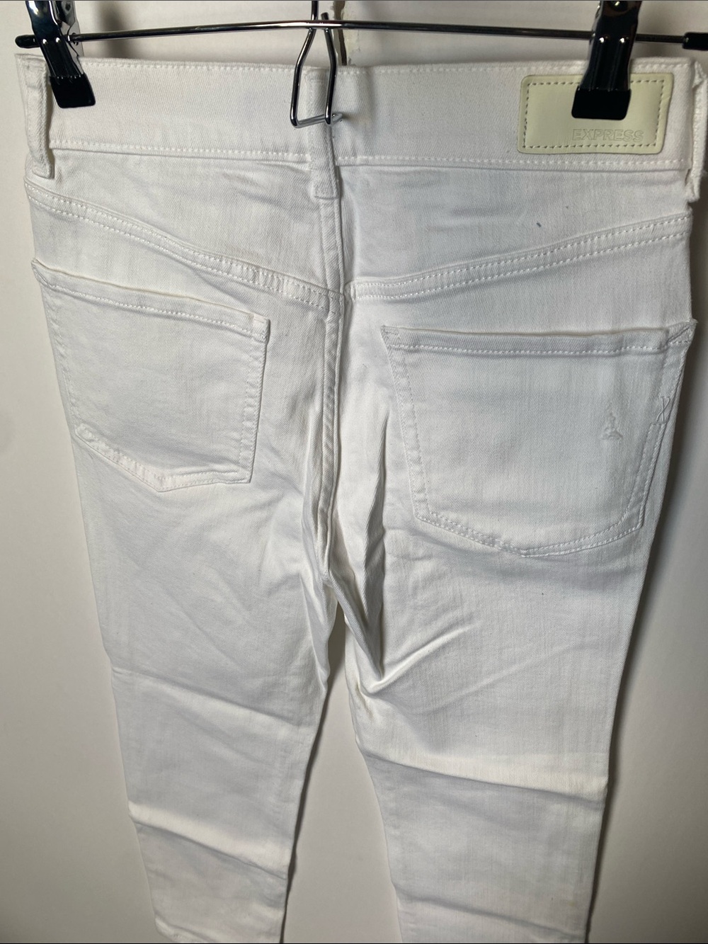 Express High Rise Women's Jeans - White - Picture 7 of 11
